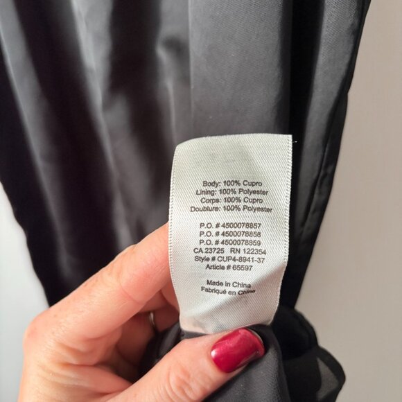 Aritzia Wilfred Henrietta Satin Cold Shoulder Slip Dress Black Size Small - Picture 7 of 7